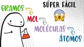 📝Pasar Gramos a moles a moléculas y átomos y viceversa ↔ moles a gramos [upl. by Marianne]