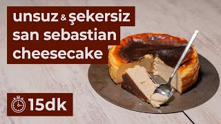 unsuz amp şekersiz san sebastian  creamy cheesecake [upl. by Ayinat449]