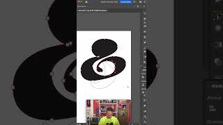 ampersand making in Adobe Illustrator lettering artist digitalart art typography [upl. by Rosenberg]