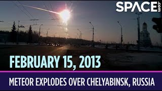 OTD in Space – February 15 Meteor Explodes Over Chelyabinsk Russia [upl. by Leunamne]