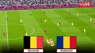 🔴LIVE  BELGIUM vs ROMANIA I I Efootball Pes 2021 GAMEPLAY [upl. by Bobbee]