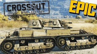 Crossout MASSIVE TANK  Twin Turrets amp FLYING to Space Crossout Open Beta Gameplay Part 2 [upl. by Riha]