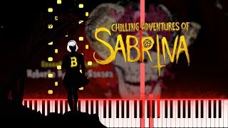 The Chiling Adventures Of Sabrina Opening  Piano Synthesia Tutorial [upl. by Alf714]