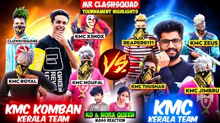 KMC Komban VS KMC  திக் திக் Kerala Match😰Who will Win⁉4v4 Highlights  KO amp Nora Reaction  FF IND [upl. by Ainolopa]