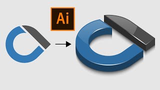 How to Create 3D Glossy Logo in Adobe Illustrator  Easy Tutorial [upl. by Ayamat]