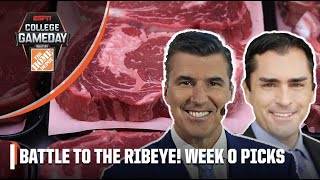 RACE TO THE RIBEYE 🥩 Week 0 predictions 🍿  College GameDay Podcast [upl. by Finn]