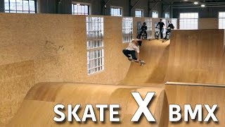 SKATER DESTROYS BMX TRACK [upl. by Atiloj744]