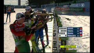 Biathlon Verfolgung der Damen in Oslo 2011 [upl. by Enyaw653]