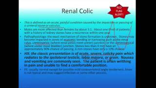 Urologic Red Flag  Renal Colic [upl. by Niltiak418]