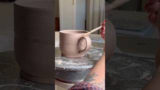 Attaching a handle to a mug pottery ceramics mugs handmademug potterydesign shopsmall [upl. by Oranneg]