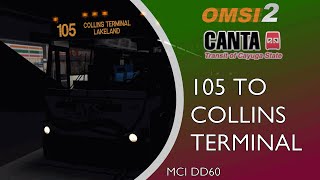 OMSI 2 Cayuga USA Route 105 to Collins Terminal MCI DD60 [upl. by Quirk]