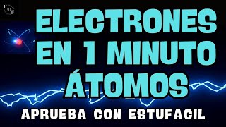 ELECTRONES EN 1 MINUTO ÁTOMO PROTÓN NEUTRÓN ELECTRÓN ION CATION Y ANION APRENDE FÁCIL [upl. by Draner]