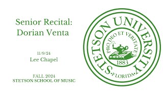 Senior Recital  Dorian Venta  1192024 [upl. by Anahsor]