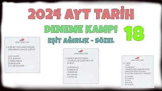 2024 AYT Tarih Deneme Kampı Deneme 18  EA SÖZEL aytdeneme ayttarihdeneme tarihdenemekampı [upl. by Gonyea]