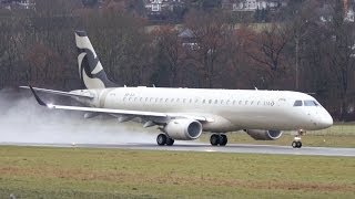 Embraer Lineage 1000 ERJ190100 ECJ  Al Jaber Aviation  Take Off at Airport BernBelp [upl. by Naerb]