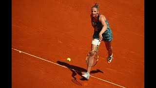 Kristyna Pliskova  2018 Nürnberger Versicherungscup First Round  Shot of the Day [upl. by Enirod]