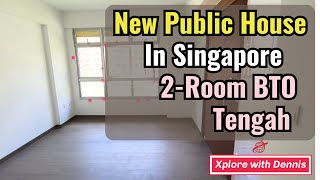 2 Room 45 sqm BTO Tengah unrenovated Flat Brand New Public House in Singapore [upl. by Nowtna]