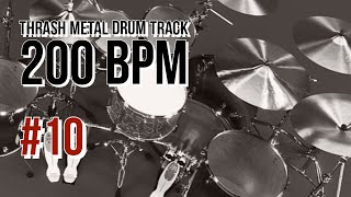 Brutal Thrash Metal Drum Track 200 bpm [upl. by Horgan]