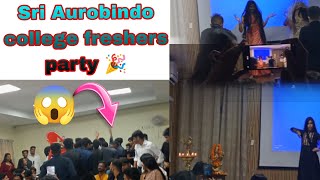 college freshers party 🎉Sri Aurobindo collegeenjoy kro ✌️vlog youtube collegetrending [upl. by Harwell]