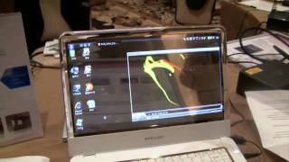 Transparent OLED Screen for Samsung Notebooks  CES 2010 [upl. by Grider]