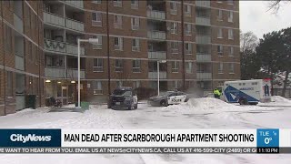 Man dead after Scarborough apartment shooting [upl. by Giarc]