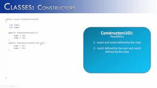 Classes Part 12 Constructors Java [upl. by Adiaroz]