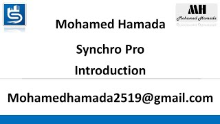 SY00 Introduction Synchro Pro Course كورس سينكروا برو [upl. by Vokay]