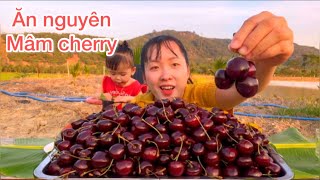 Buổi chiều của hai Mẹ Con ăn Nguyên Một mâm CHERRY Mỹ ngocmaivlog [upl. by Jd]