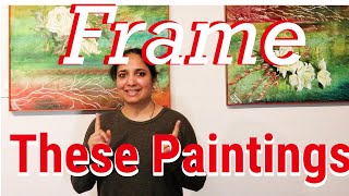 How to Stretch and Frame a PrePainted Canvas Painting in a Reveal Edge Frame Floating Frame [upl. by Milton894]