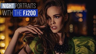 Night Portrait Photography with the Westcott FJ200 [upl. by Yenahpets]