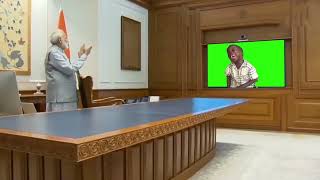 Indian Pm Recation TO African kid Crying meme Green Screen [upl. by Neelrahc]