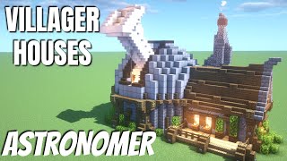 Minecraft Villager Houses How to build a Minecraft Observatory  Custom Villager House amp Town [upl. by Nueoras]