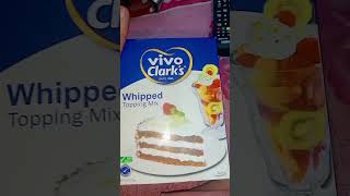 vivoclarks whipped topping mix Home made easy cake First timecake [upl. by Paapanen]