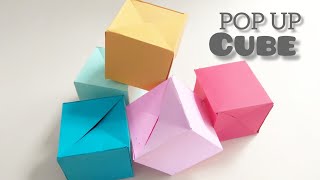 DIY Pop Up Jumping Cube Box Viral Tutorial [upl. by Atnoid337]