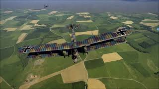 IL2 flying circus Gotha GV bombing troops [upl. by Nosdivad191]