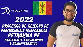 Processo Seletivo  PETROLINAPE  Aux Administrativo e Educacional  Questão 14  Matemática [upl. by Bakerman]