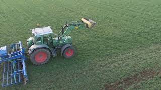 Grünland Striegeln  Nachsäen mit Köckerling Grasmaster  Fendt Favorit 512C [upl. by Araem398]