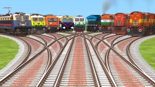 9️⃣ TRAINS CROSSING AT CORVED BRANCHED🍂 RAILROAD TRICKS RISKY RAILROAD TRICKS NTG railway [upl. by Nosila916]