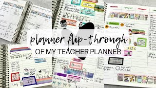 PLANNER FLIPTHROUGH of my teacher planner 📖  7x9 erin condren teacher lesson planner [upl. by Esilegna]