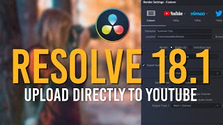 Upload Directly To Youtube From Davinci Resolve [upl. by Awhsoj]