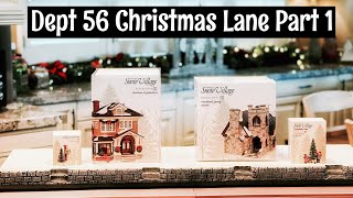 Dept 56 Christmas Lane Display Part 1 [upl. by Lakim]