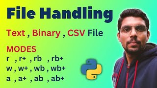 File Handling in Python  File Types Text Binary CSV  Modes in File Handling rwab  12 CS [upl. by Tedric110]