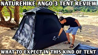 NATUREHIKE ANGO 3 TENT REVIEW  Its not what i expected [upl. by Enimajneb591]