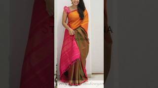 Silk saree blouse neck design 2024silksilksareesareelovehighlightstrendingyoutubeshortsshorts [upl. by Lorena]