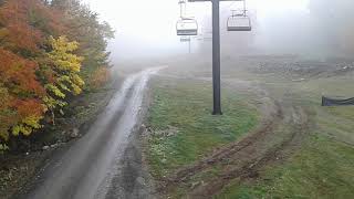 Bretton Woods resort Fall foliage lift ride through the clouds [upl. by Perrin]