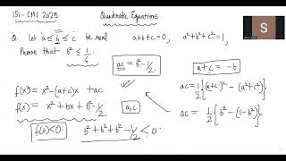 Class 6 Quadratic Equation Problems Part 2  ISICMI 2025 [upl. by Ervine]