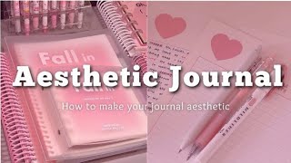 How to make an AESTHETIC JOURNAL  cover  ideas  calendar  doodles 🌷 [upl. by Yerffe570]