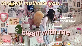 🧸🎀 DEEP CLEAN with me  updated ROOM TOUR new decor organizing new year reset this is ur sign [upl. by Sherrer605]