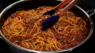 The best way to make Spaghetti amp Meat Sauce is in one pan Spaghetti amp Meat Sauce Recipe [upl. by Lello]