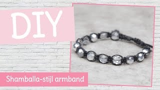 DIY sieraden maken met Kralenhoekje  armband knopen in shamballa stijl [upl. by Chill]